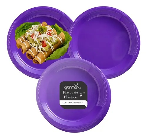 PLATO NO. 9 MORADO GRANMARK C/20 PZAS