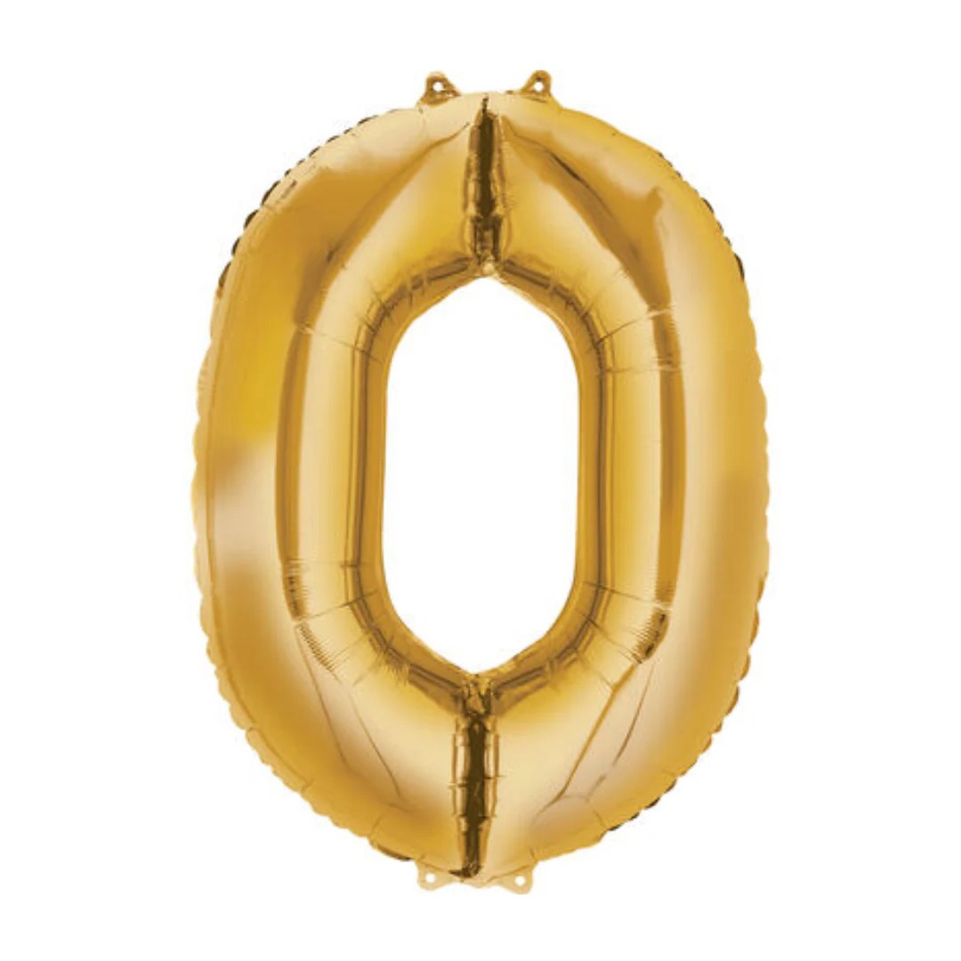 NUMERO 0 DE 34" COLOR DORADO