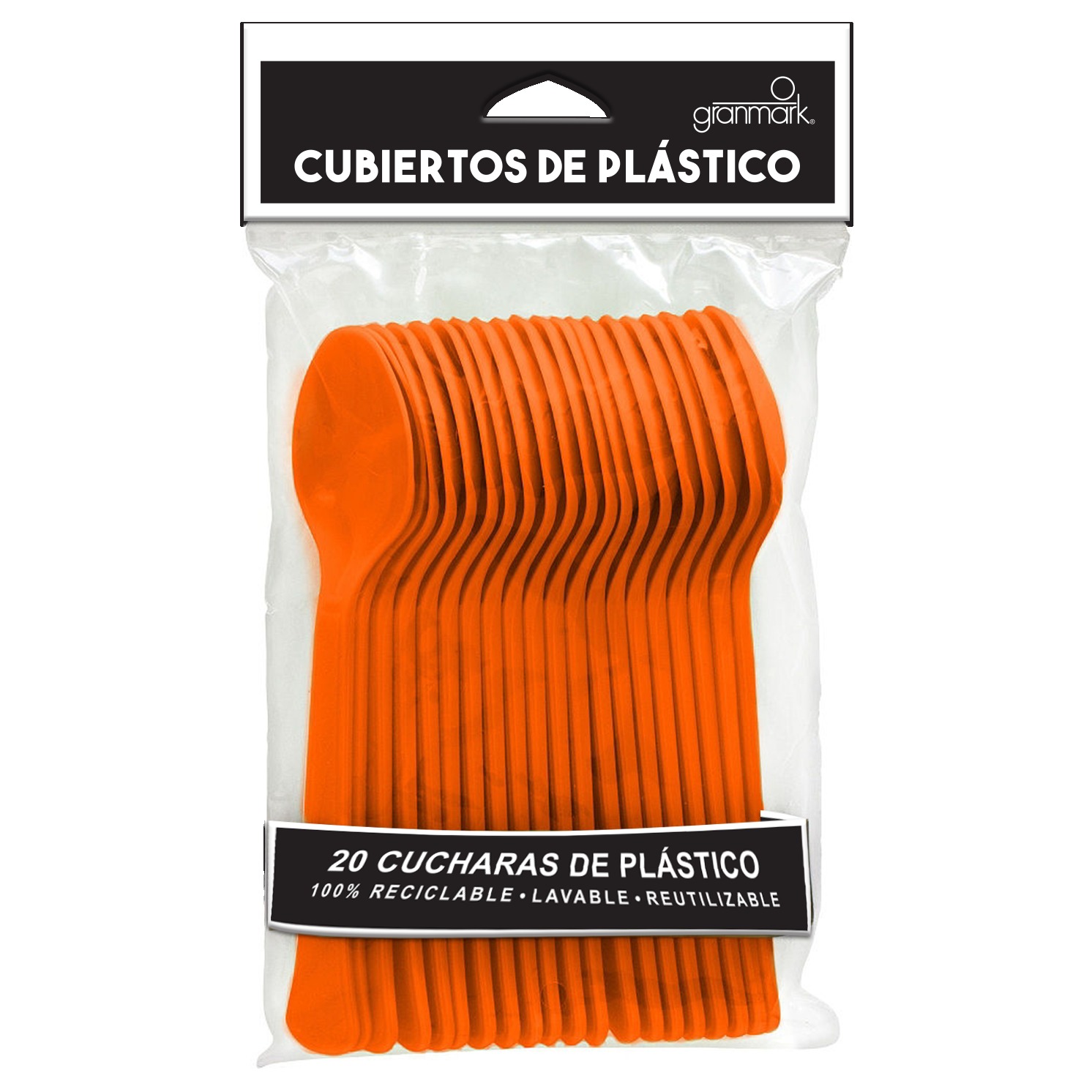 CUCHARA GRANMARK COLOR NARANJA C/20 PZAS