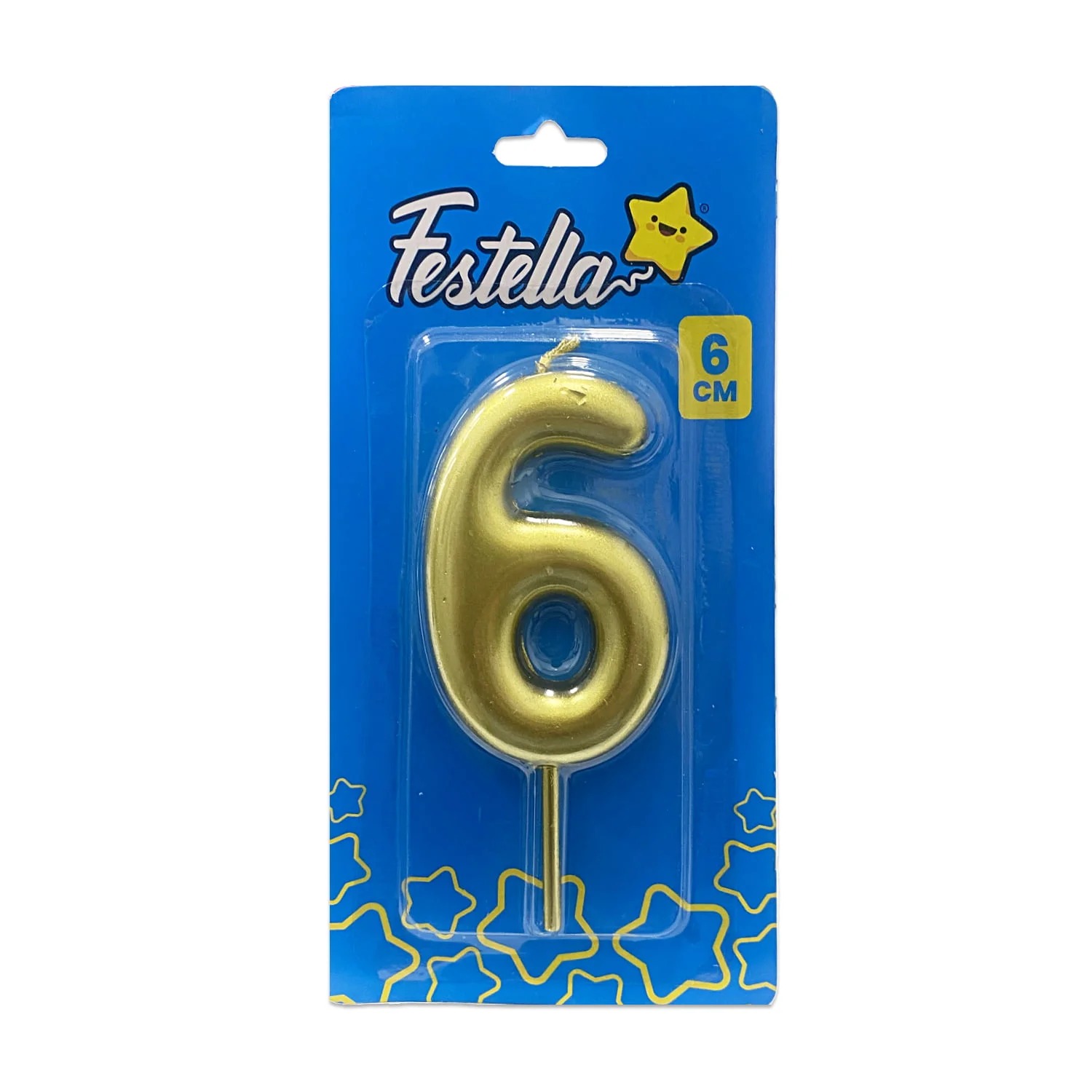 VELA DE NUMERO DORADA 6 170422