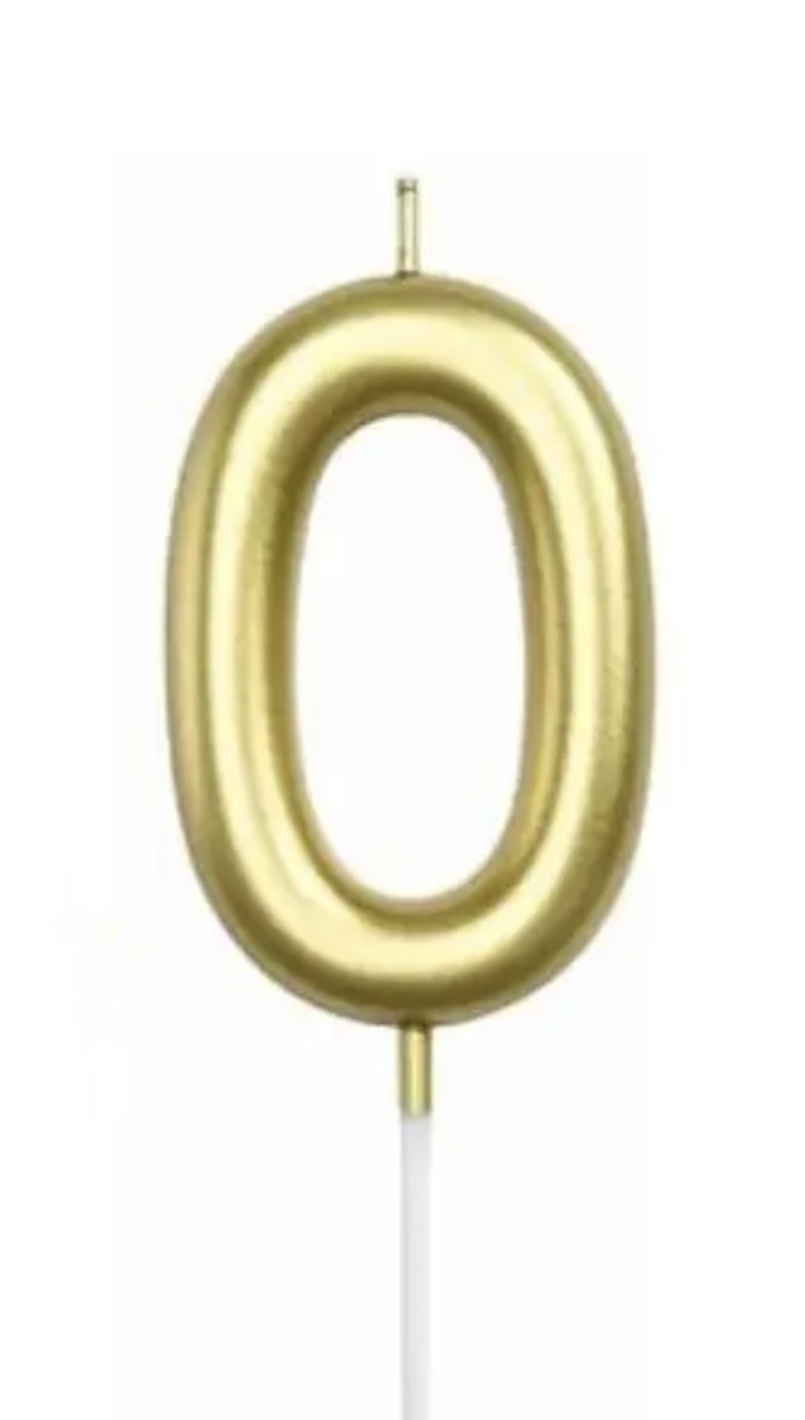 VELA DE NUMERO DORADA 0 170426