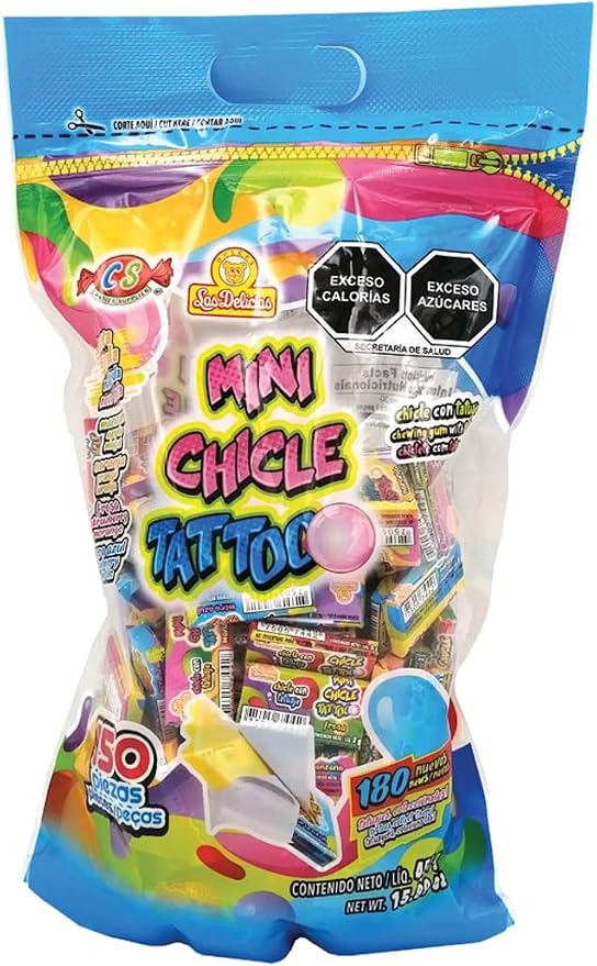MINI CHICLE TATTOO BOLSA DELICIAS
