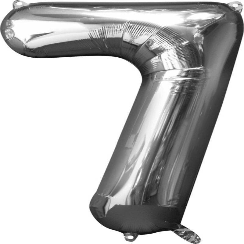 NUMERO 7 DE 34" COLOR PLATA