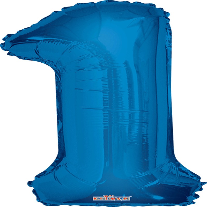 NUMERO 1 DE 34" COLOR AZUL