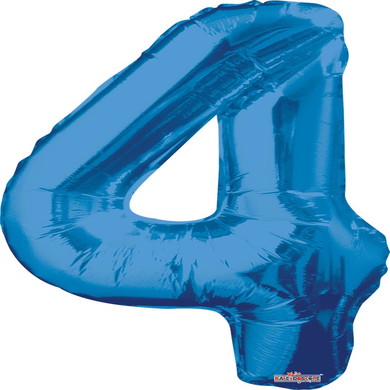 NUMERO 4 DE 34" COLOR AZUL