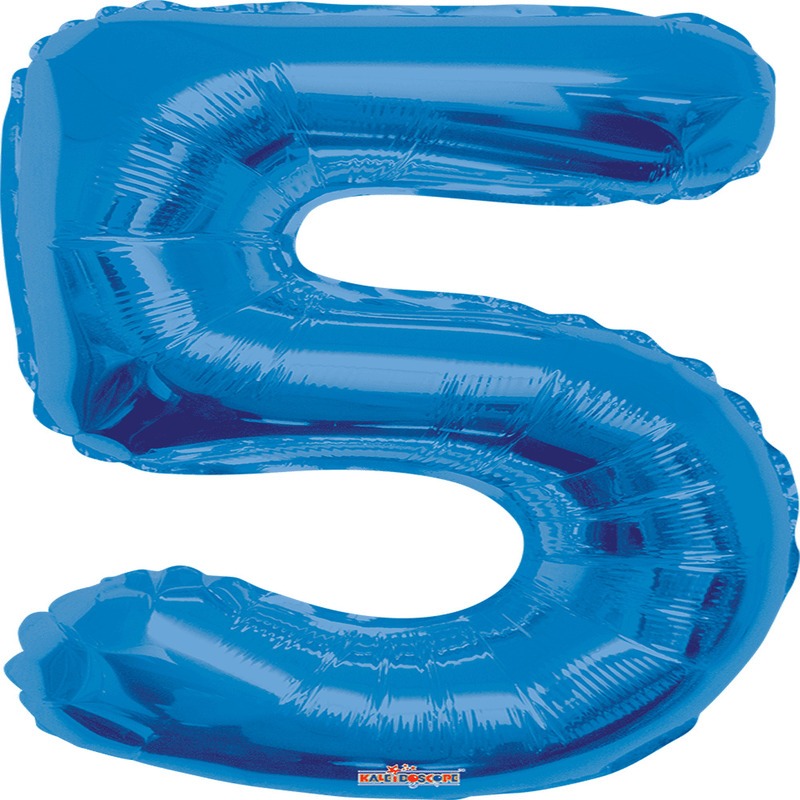 NUMERO 5 DE 34" COLOR AZUL