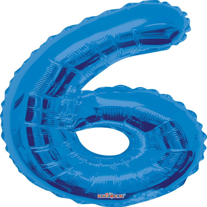 NUMERO 6 DE 34" COLOR AZUL