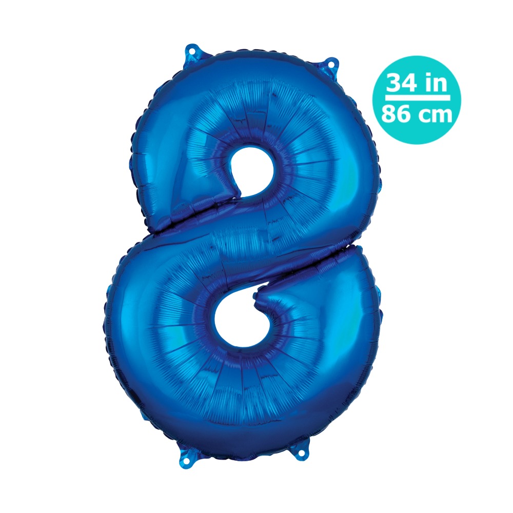 NUMERO 8 DE 34" COLOR AZUL
