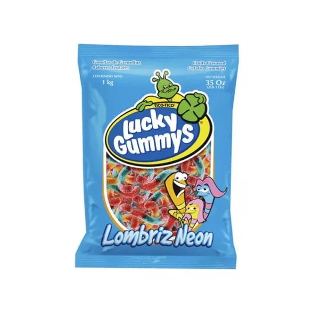 LUCKY GUMMYS LOMBRIZ NEON 1KG