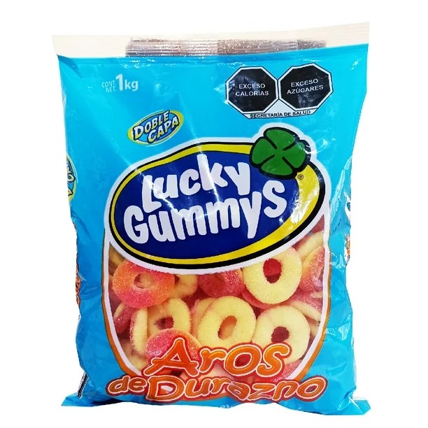 LUCKY GUMMYS AROS DE DURAZNO
