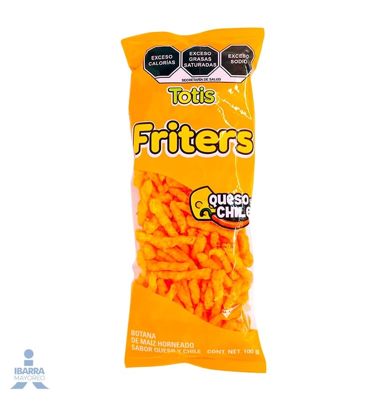 TOTIS FRITERS QUESO CHILE 100GRS