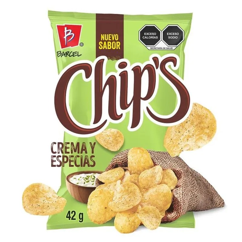 CHIPS CREMA Y ESPECIAS DE 52GR