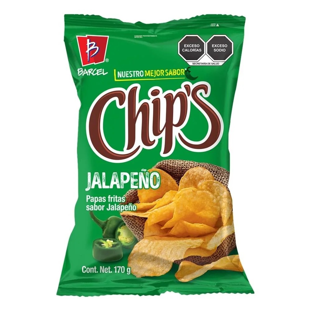 CHIPS JALAPEÑO  DE 170GR