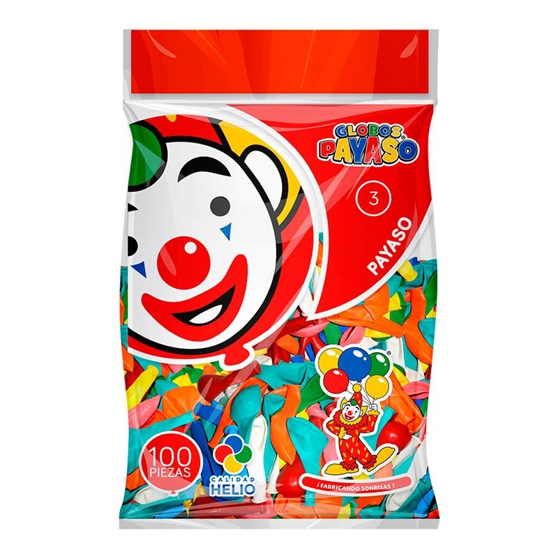 GLOBO PAYASO 3 C/100