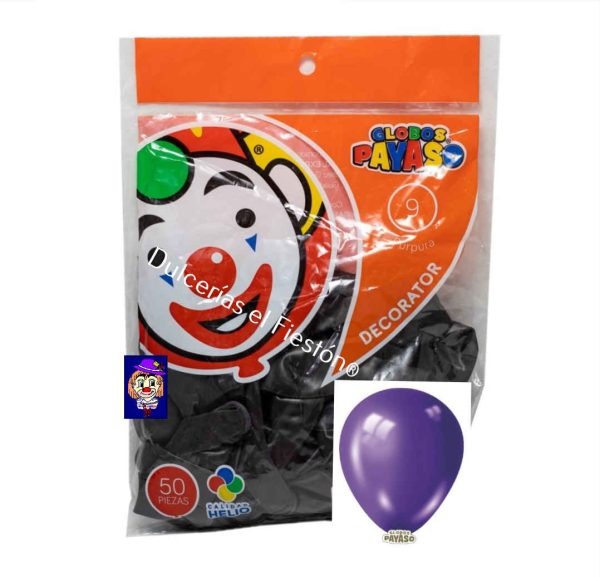 GLOBO 9 DEC C/50 PURPURA