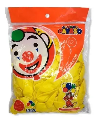 GLOBO 12 DEC C/50 AMARILLO CANARIO