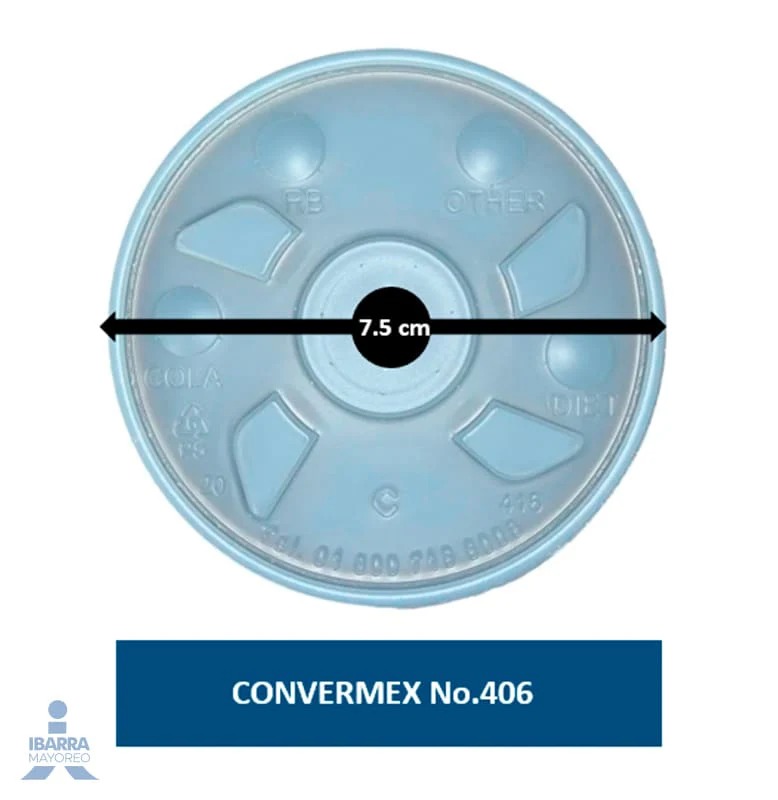 TAPA PLASTICA 406 CONVERMEX  50 PZAS
