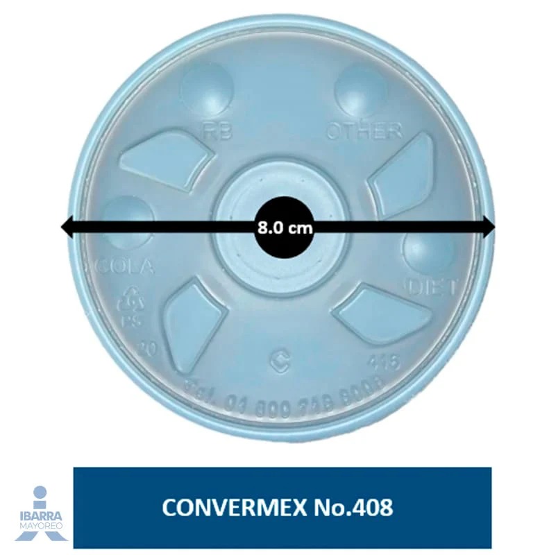 TAPA PLASTICA 408 POP CONVERMEX 50 PZAS