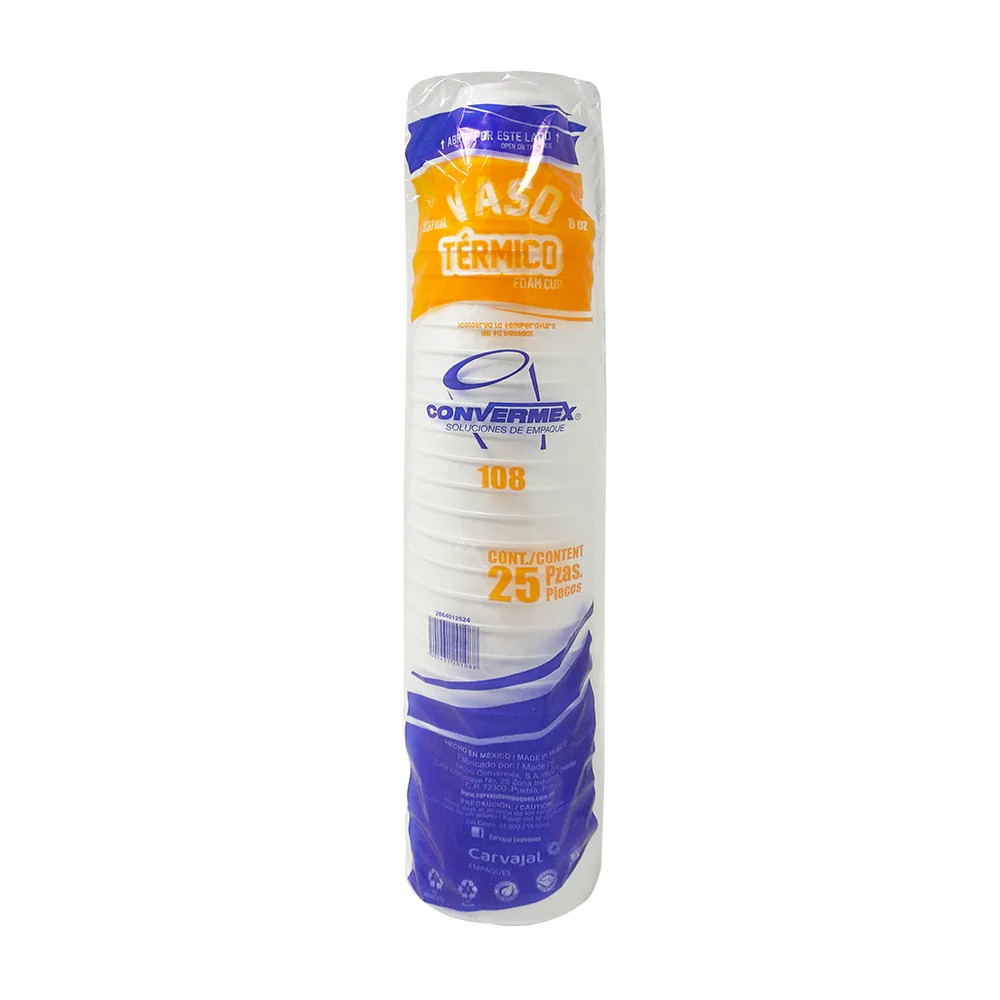 VASO TERMICO 110 CONVERMEX 25 PZAS