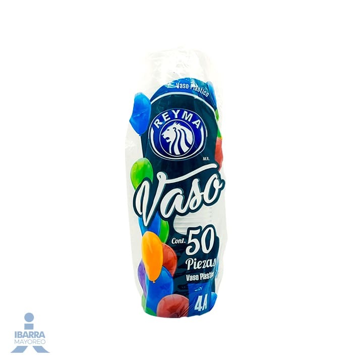 VASO PLASTICO 4A REYMA 50 PZAS