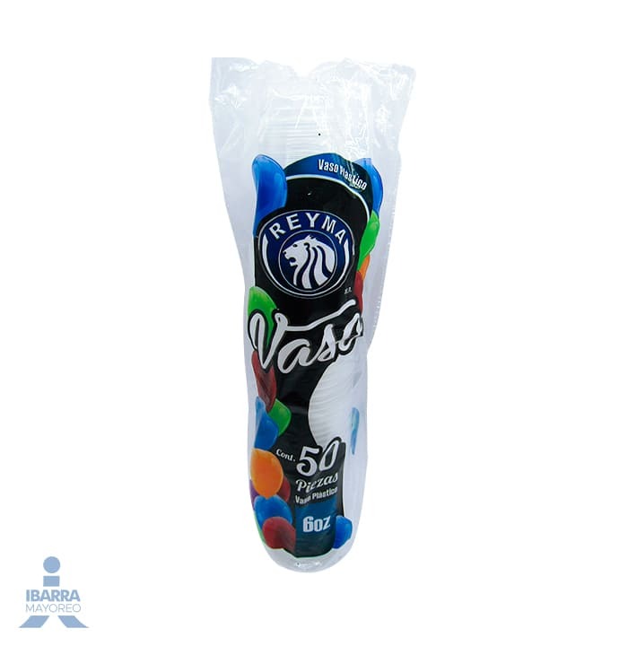 VASO PLASTICO 6 REYMA 50 PZAS