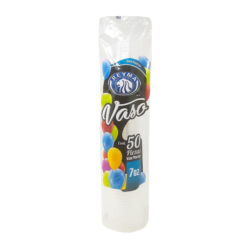 VASO PLASTICO 7 REYMA 50 PZAS