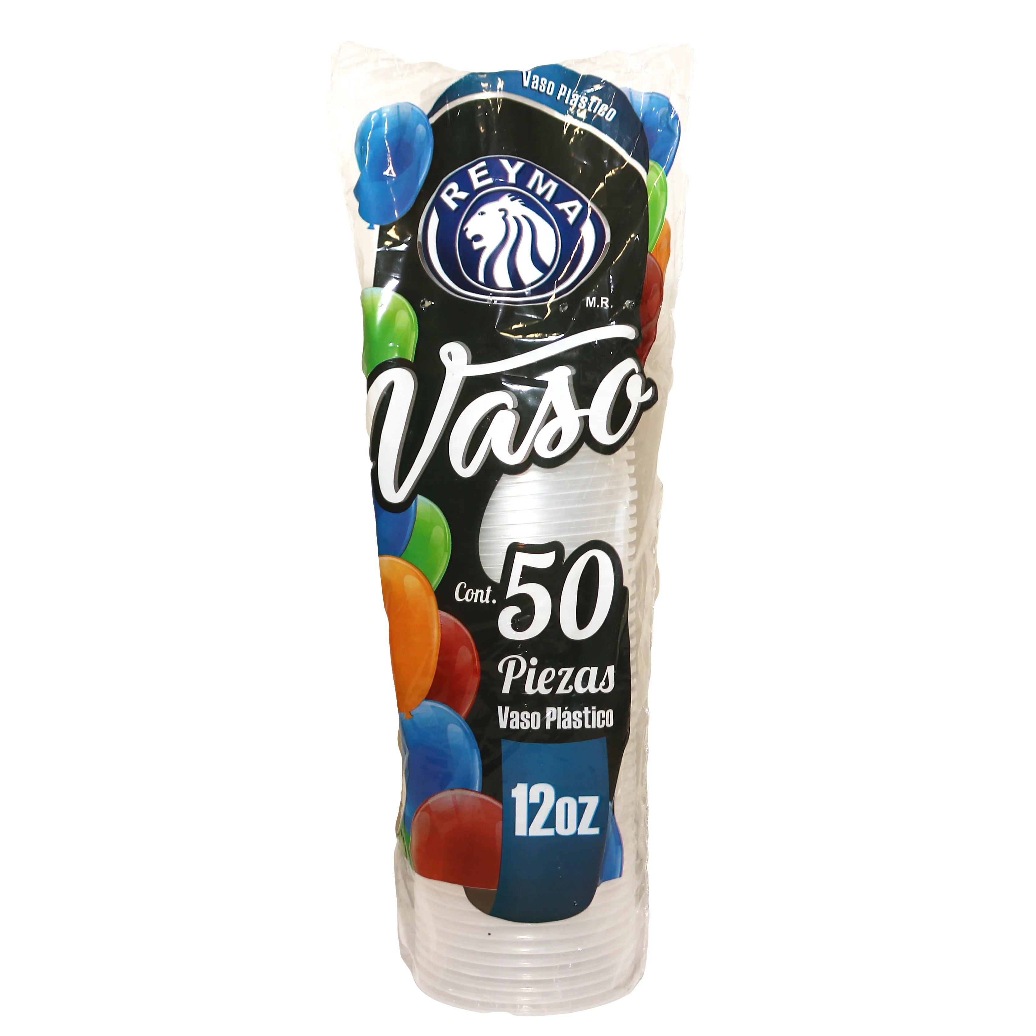 VASO PLASTICO 12 REYMA 50 PZAS