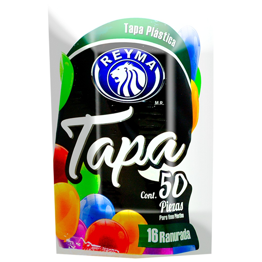 TAPA PLASTICA PARA VASO #16 REYMA 50 PZAS