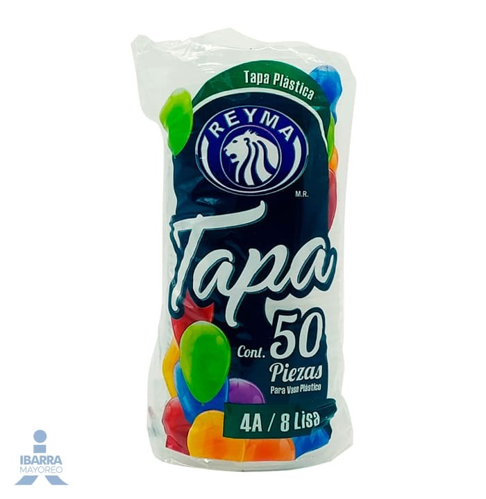 TAPA PLASTICO 4A / 8  REYMA 50 PZAS