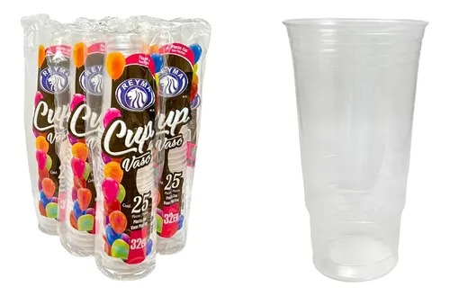VASO PLASTICO EU 32 REYMA 25PZAS