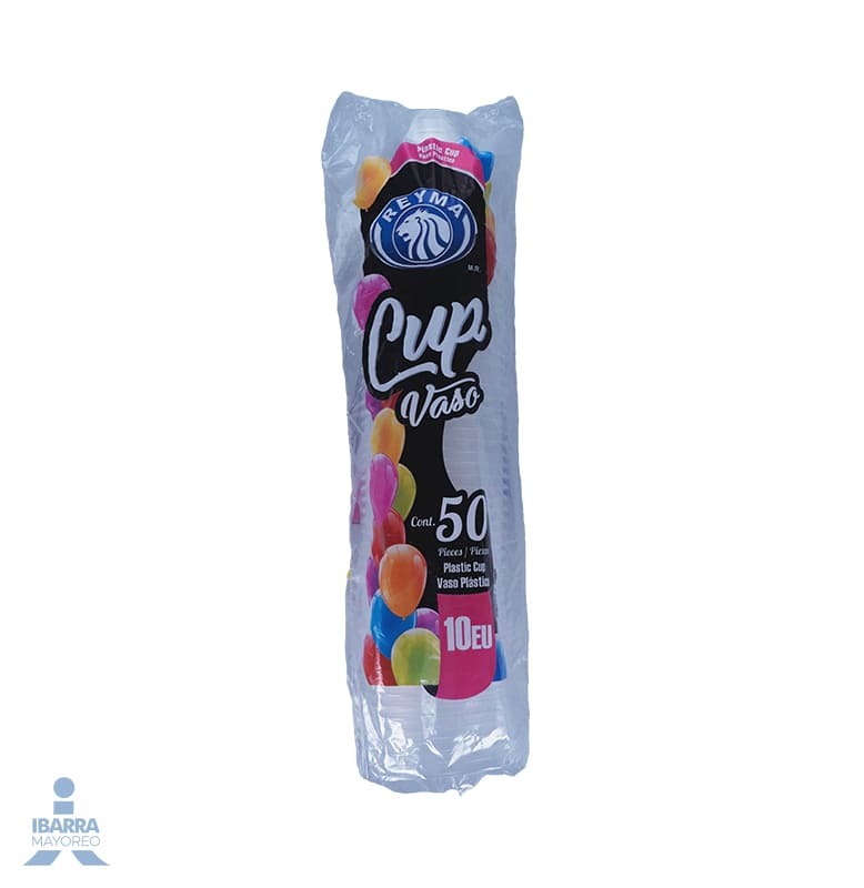 VASO PLASTICO 10 EU 50 PZ