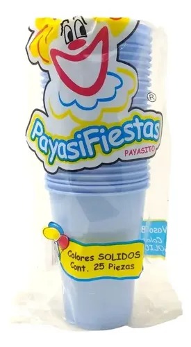 VASO NO. 14 AZUL PAYAFIESTAS C/25 PZAS
