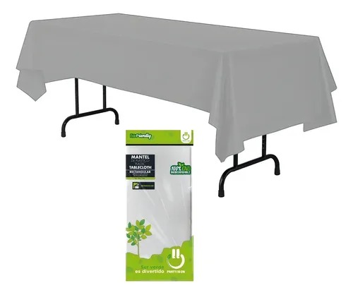 MANTEL RECTANGULAR PLATA PARTY IS ON