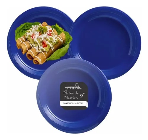 PLATO NO. 9 AZUL REY GRANMARK C/20 PZAS