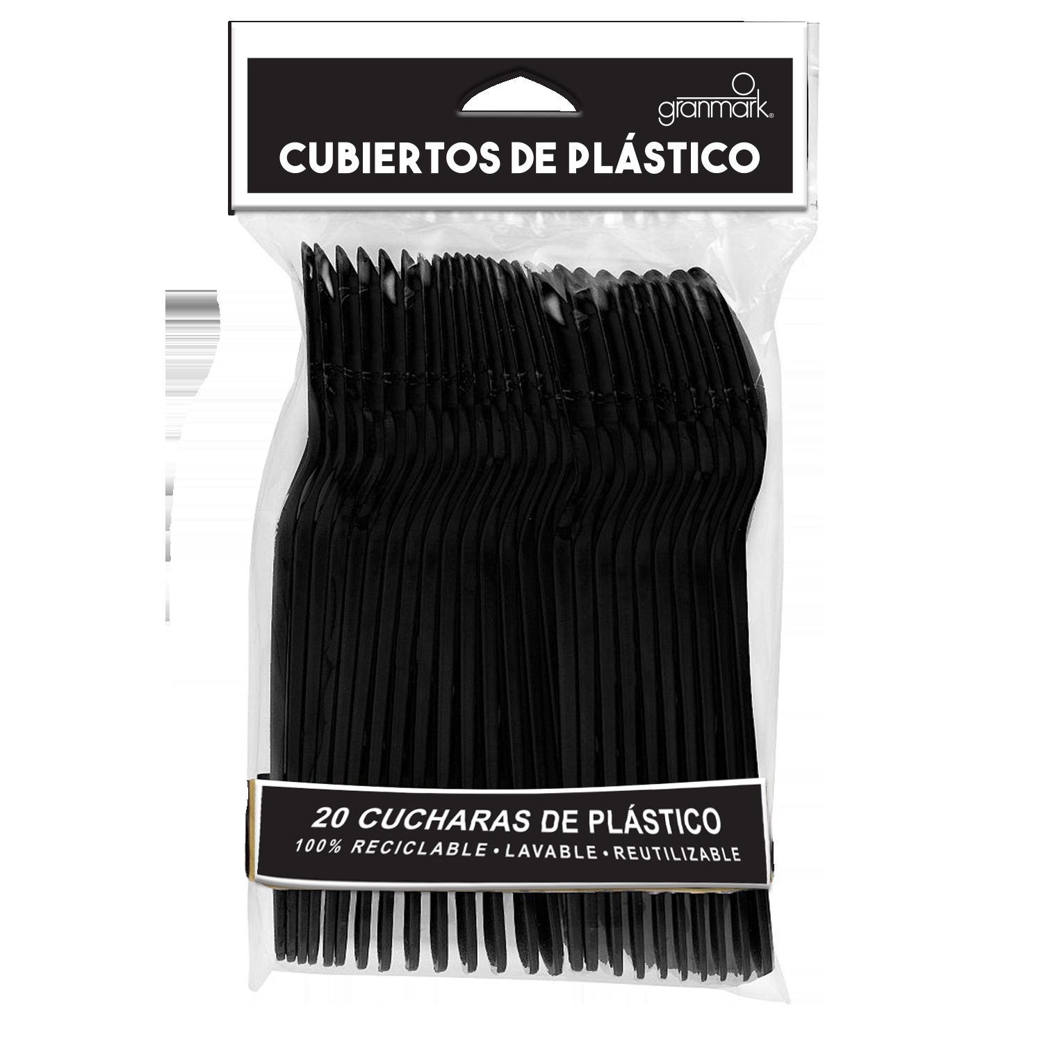 CUCHARA GRANMARK COLOR NEGRA C/20 PZAS