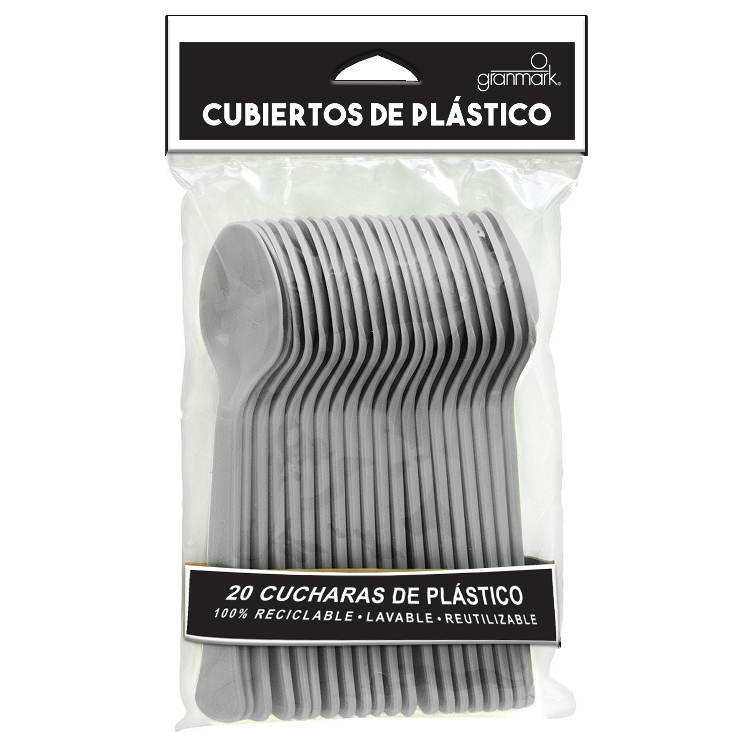 CUCHARA GRANMARK COLOR PLATA C/20 PZAS