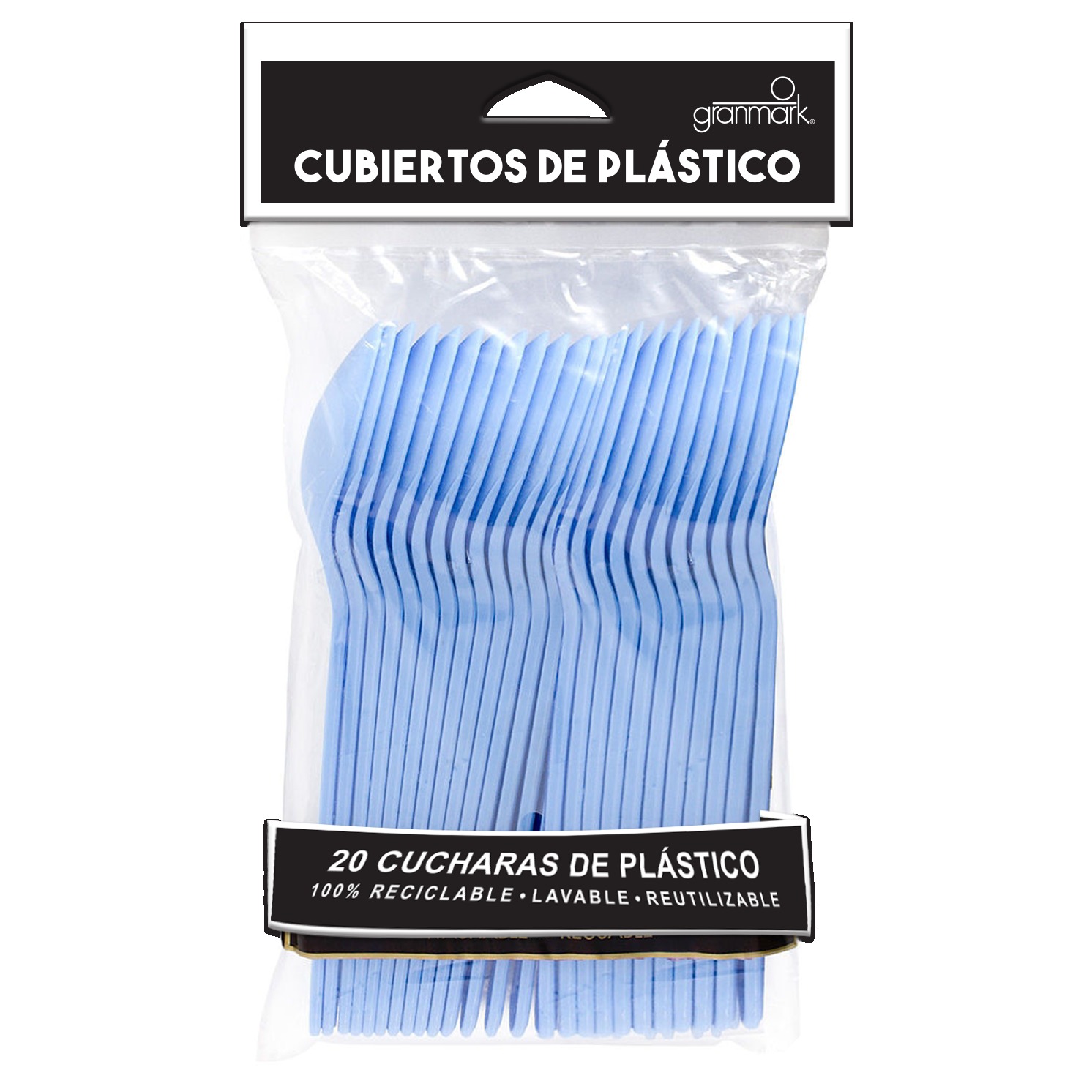 CUCHARA GRANMARK COLOR AZUL PASTEL C/20 PZAS