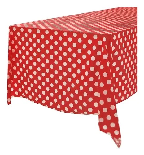MANTEL PLASTICO 1.37X2.7 M ROJO/BLANCO
